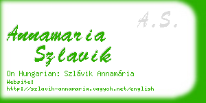 annamaria szlavik business card