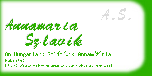 annamaria szlavik business card